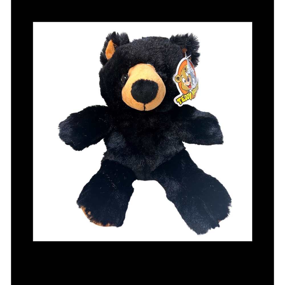 Teddy Mountain Benjamin Black Bear 8 Inch Plush Stuffed Animal Toy 0244 NWT